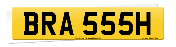 Registration number BRA 555H